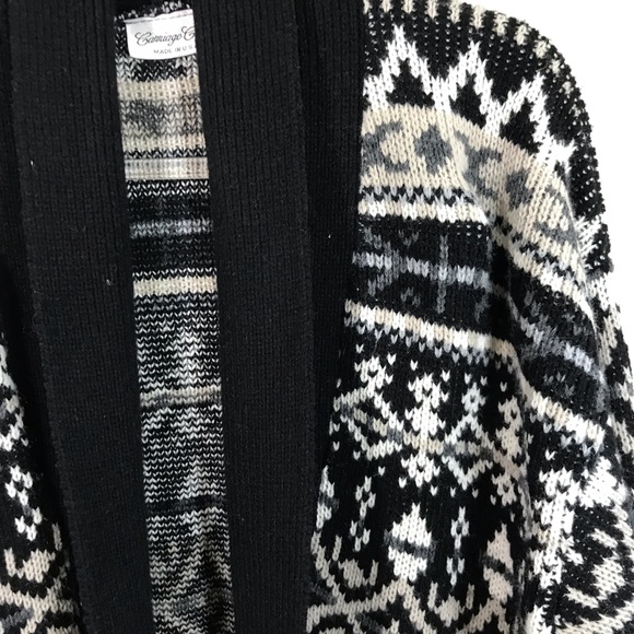 Vintage Chunky Open Front Cardigan Sweater USA - Picture 2 of 6